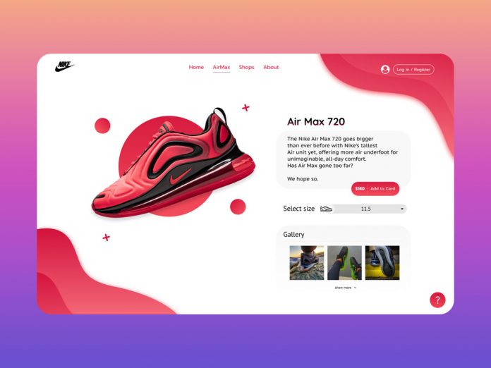 Nike Air Max网页设计概念by Alexander Zh