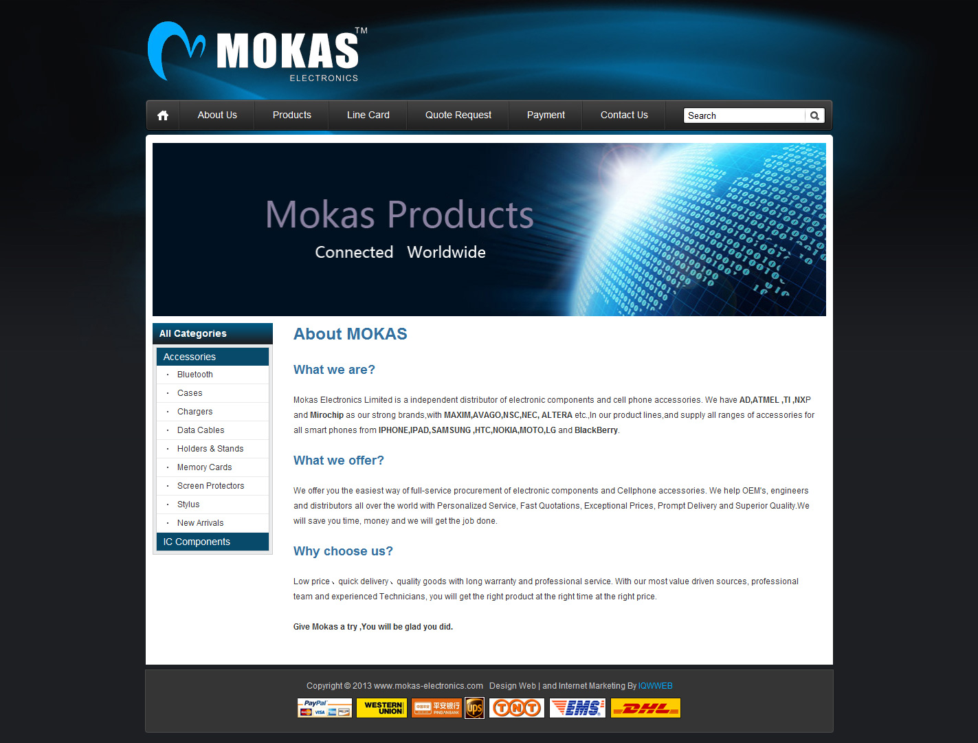 Mokas Electronics Limited_网站建设案例